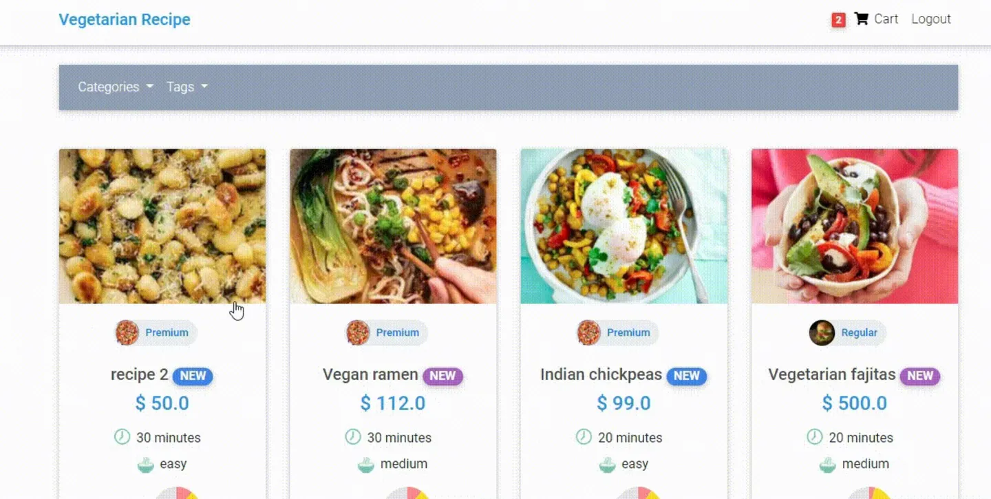 Screenshot of Veggie